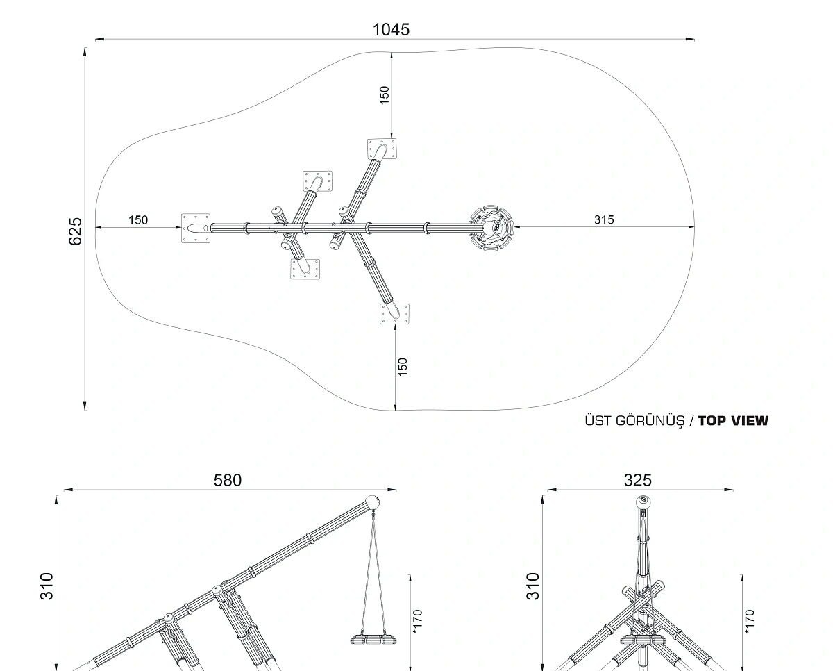 Качели Журавль AGWS 109 серия WOODEN Cemer